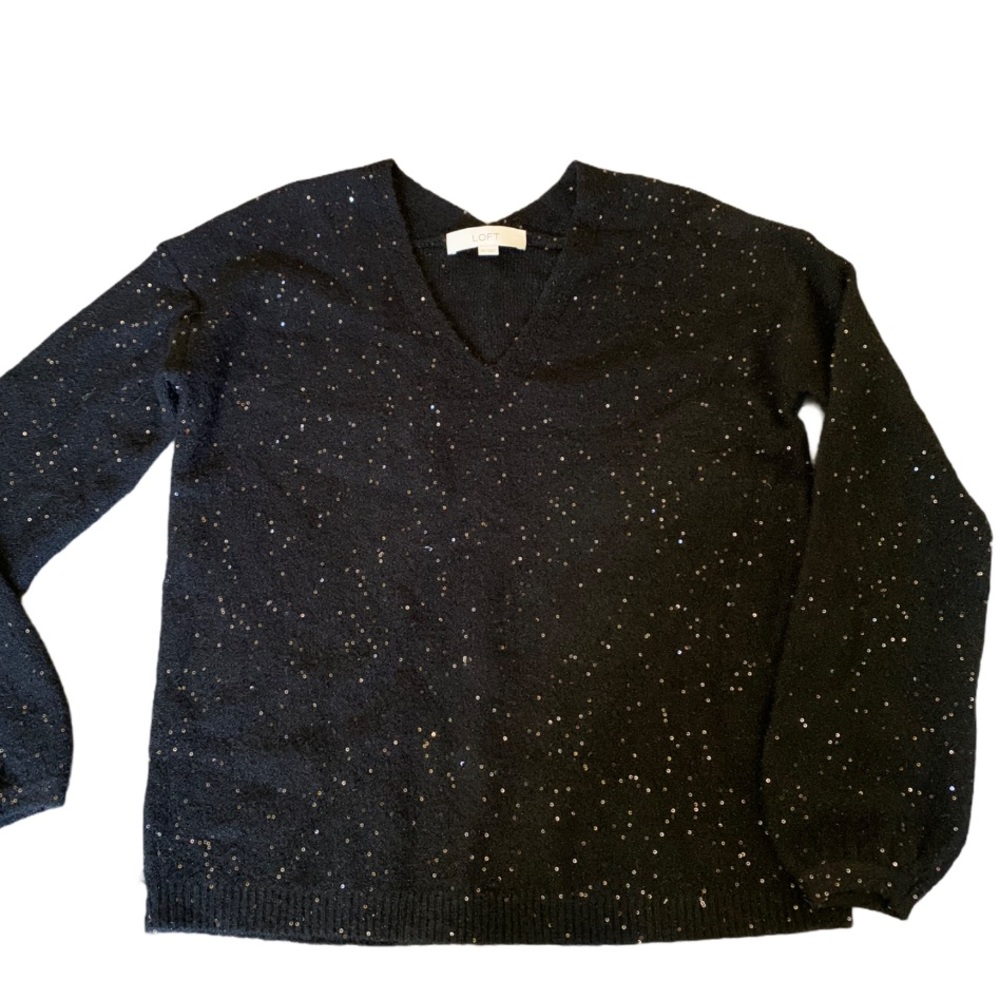 Sequined black sweater